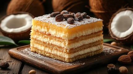 Layered Coconut Cake Delight