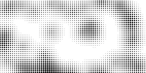 Halftone Black and White Abstract Dotted Texture Background. Monochrome Halftone Dots Pattern, Retro Grunge Effect. Halftone. Dots. 
