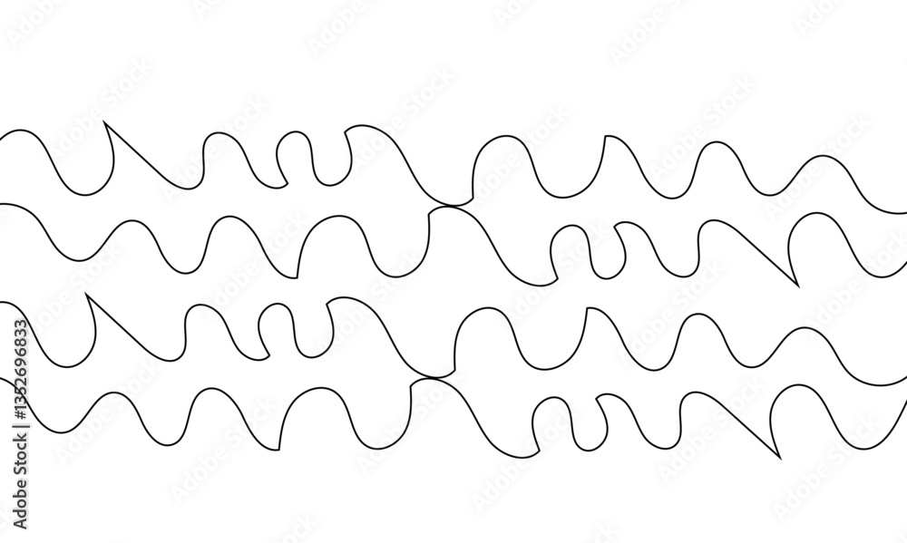 Aufkleber abstract modern wave line vector technology design banner with wave line white background. design fo