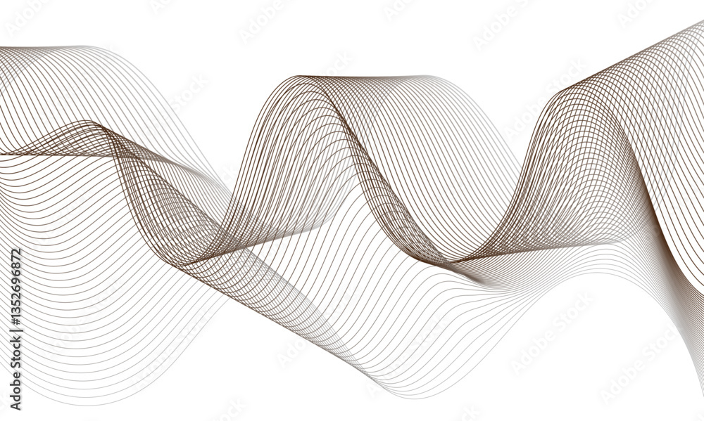 Aufkleber abstract modern wave line vector technology design banner with wave line white background. design fo