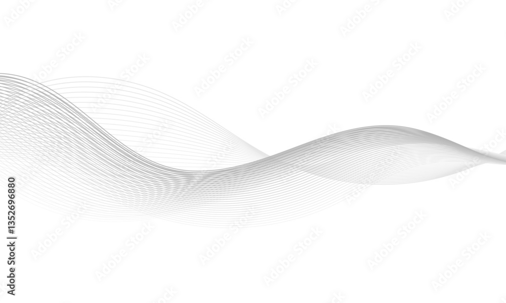 Aufkleber abstract modern wave line vector technology design banner with wave line white background. design fo