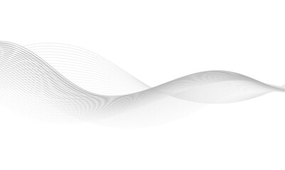 Abstract modern wave line vector technology design banner with wave line white background. Design for business presentation or web design background.