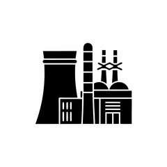 creative details thermal power station icon vector illustration