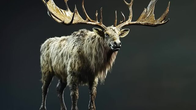 Majestic Irkutsk Elk: A 3D Render of an Imposing Creature