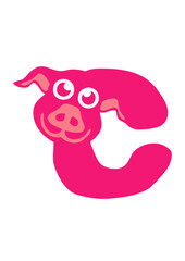 cochon lettre c animaux