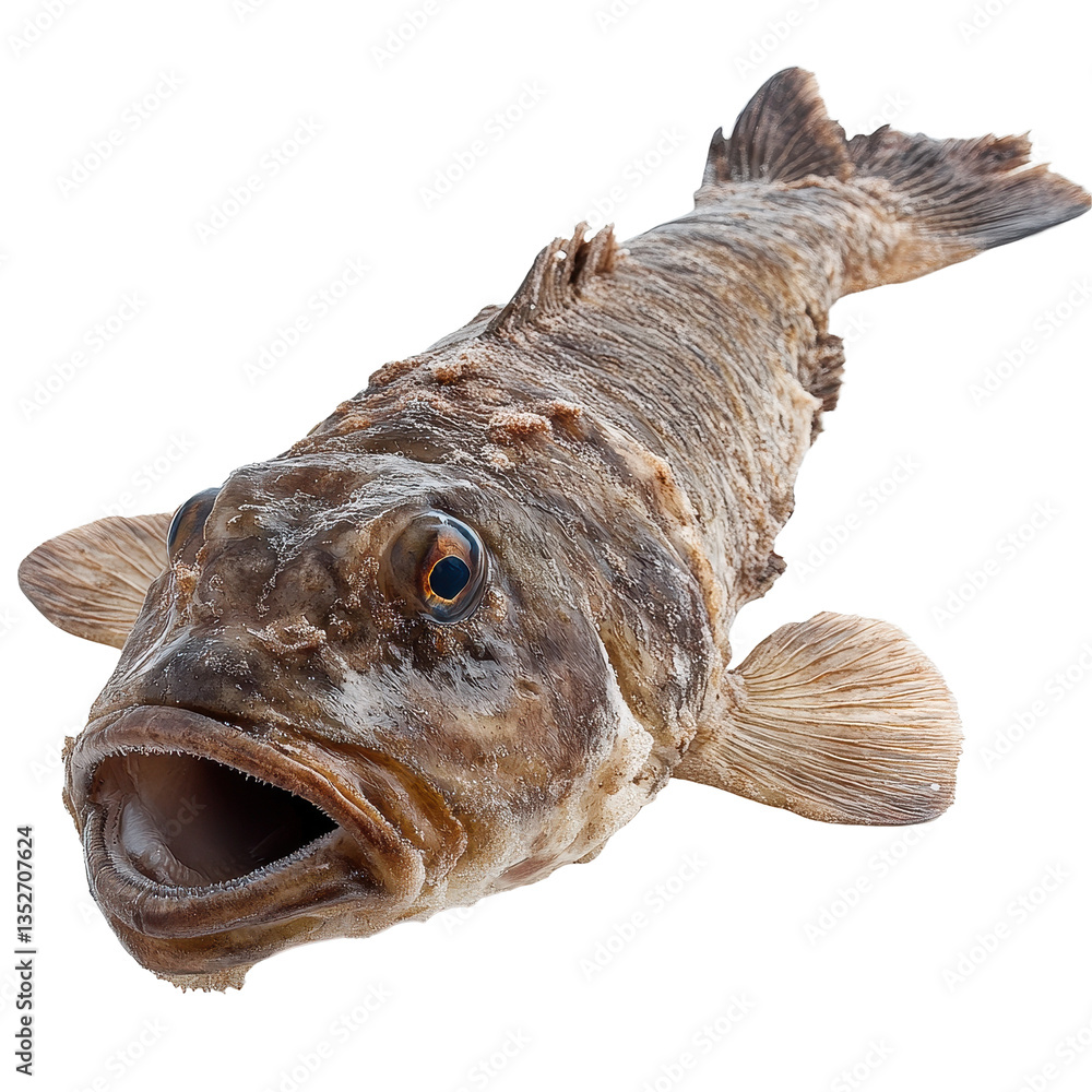 Leinwandbilder monkfish displayed on a transparent background showcasing its unique features and texture, monkfish 