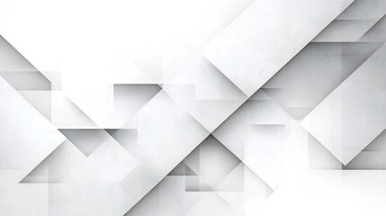 Obraz premium Abstract White and Gray Geometric Pattern Background Modern Design Overlapping Shapes Minimalist