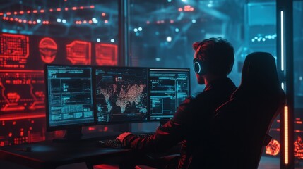 ai robot operator futuristic technology