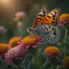 Obraz premium butterfly on flower