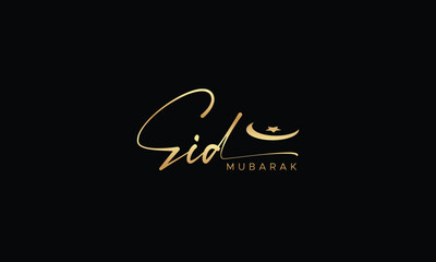 eid mubarak ,calligraphic design vector