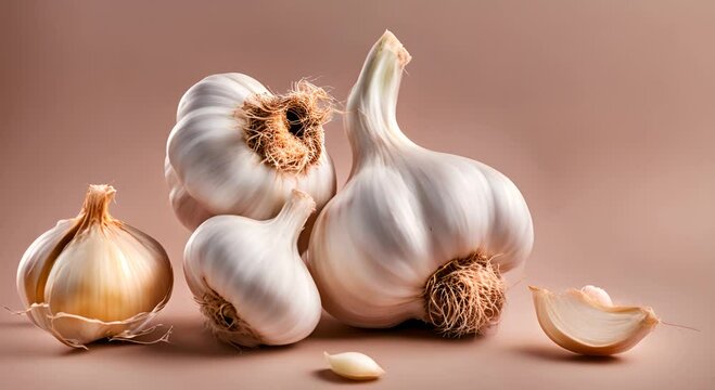 Garlic Still Life A Culinary Masterpiece 4K