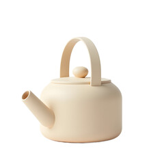 Obraz premium Cream Kettle Modern Teapot Kitchenware Design
