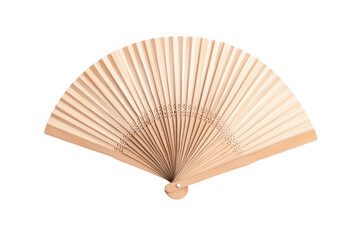 Elegant wooden hand fan with intricate cutout design, cut out