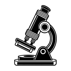 Minimal Line-Art Microscope Illustration – Blue Toned Scientific Icon for Education, Research, and Laboratory Use, Microscope Line Icon, Lab Equipment Vector, Science Tool Illustration
