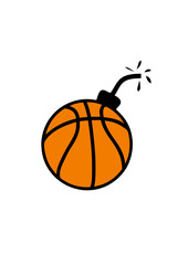 bombe ballon basket club logo