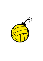 bombe ballon volleyball logo club