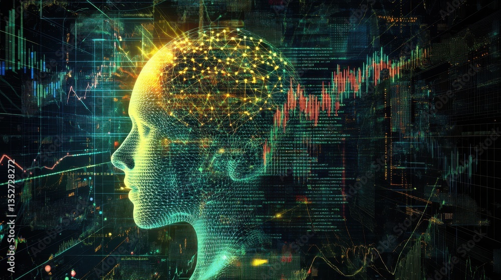 Poster mindful innovations: a mesmerizing digital composition unveiling the intricate link between human co