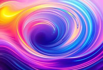 Vibrant, swirling abstract wave; luminous, glowing edges , motion, background
