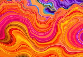 Vibrant, swirling wave patterns in diverse colors, ideal for dynamic backgrounds, spectrum, ripple