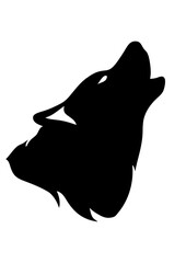 silhouette loup hurlement ombre