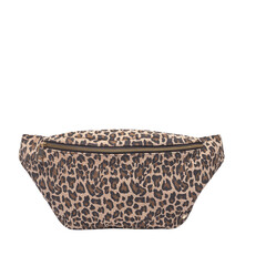 Cut out waist bag isolated on transparent background. Leather fanny pack, bum bag, waist belt bag with zipper for men women. unisex-style. PNG format. — Photography