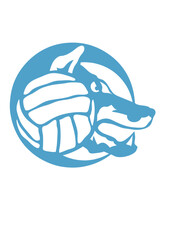 loup volleyball logo sport animal club