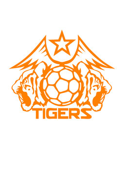 tigers handball logo sport aile tigre club