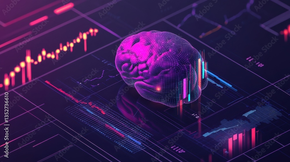 Poster brain on data: the human brain illuminates a digital world, intertwining intelligence and technology