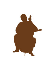 violoncelliste silhouette