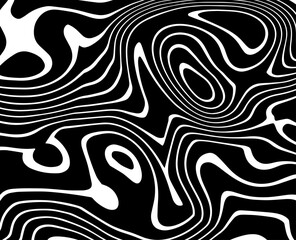 Liquify lines effect on black and white