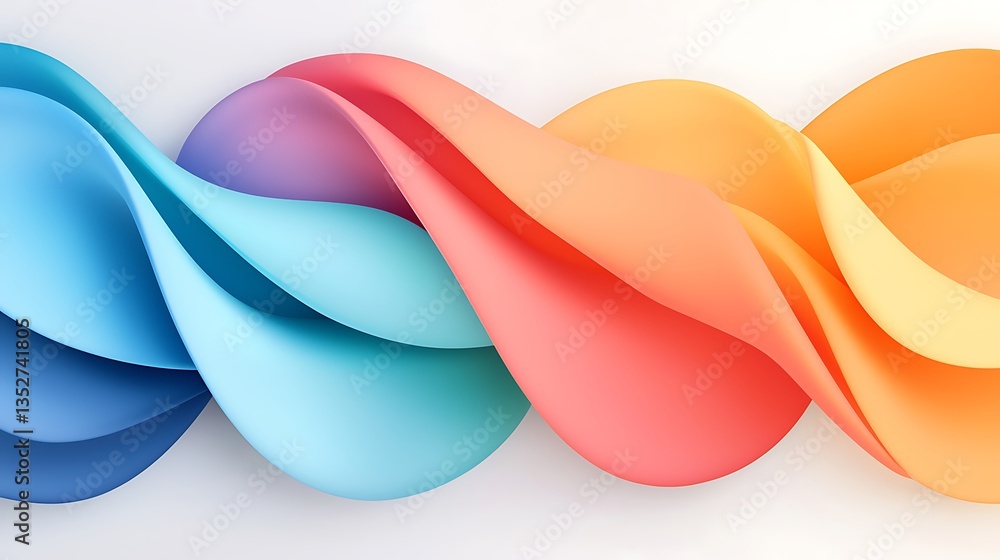Poster abstract rainbow gradient background with blurred colorful swirls