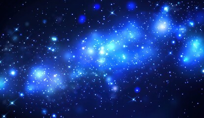 Fototapeta premium Blue Nebula with Cosmic Background.