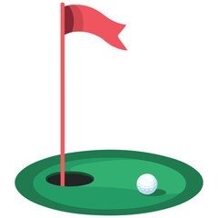 Vector Illustration of Golf Hole