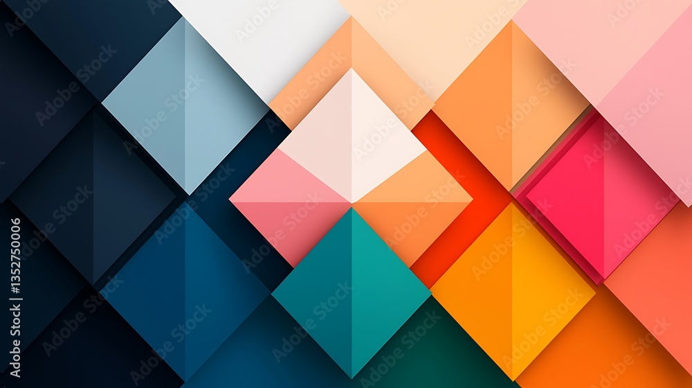Poster colorful triangular geometric pattern background