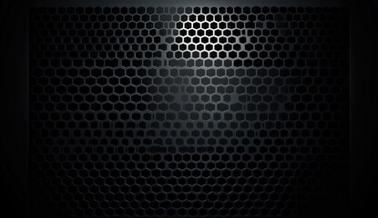 Obraz premium Dark Hexagon Metal Grid Texture.