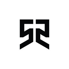 Fototapeta premium Letter ZS or SZ Rectangle Stylish Branding Trendy Logo Design