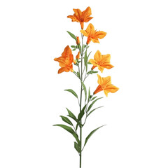 Vibrant orange lilies blooming brightly against a multicolored background a joyful floral display