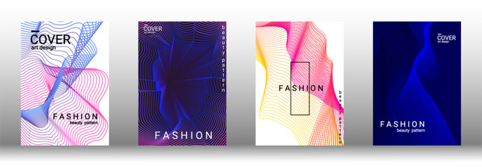 Elegant flowing shapes with harmonious gradients. Perfect for creating modern posters, banners, or digital templates. A visually striking vector design for trendy projects