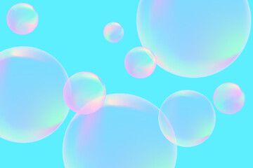 Modern realistic water bubbles, great design for any purposes. Vector illustration background. Abstract background. Banner, flyer. Creative design. Vector template.