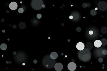 Silver confetti point on a black background. Luxury festive background. Silver grainy abstract texture overflows against a black background. Element of design. Vector illustration, EPS 10.