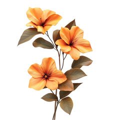 Fototapeta premium Vibrant Orange Hibiscus Flowers Delightful Floral Display Bold Artistic Design,