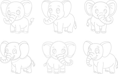 🎨 Cute Elephant Coloring Page for Kids 🐘 | Creative Fun & Relaxation