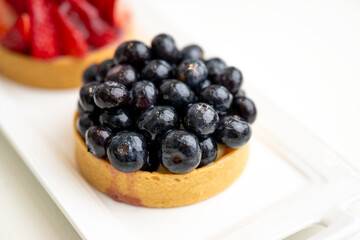 Close up of French Blackberry Tart