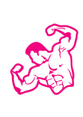 Bodybuilding corps logo club dessin musculation fitness body muscu