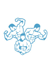 Bodybuilding corps logo club dessin musculation fitness body muscu