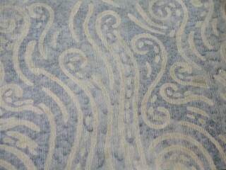 curls hand drawing fabric