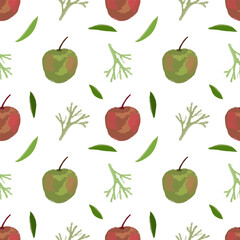 seamless background with apples