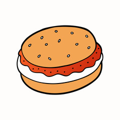 a cookie sandwich filled with creamy frosting