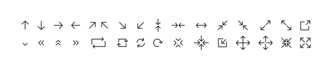 Arrows set icon. Arrows set vector illustration. Arrow icon.Vector illustration