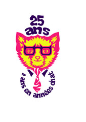 25 ans annee chat anniversaire